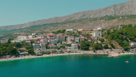 croacia costa aérea playas azul agua naturaleza limpio soleado vacaciones