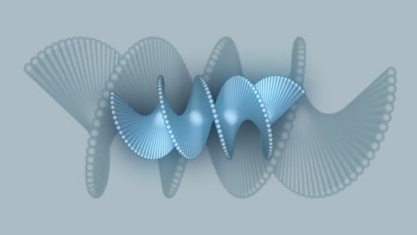 Animation-Von-DNA-Strängen-Auf-Grauem-Hintergrund