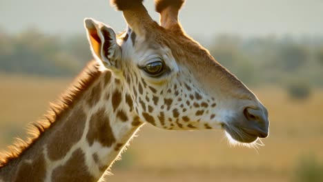 close-up of a giraffe's head