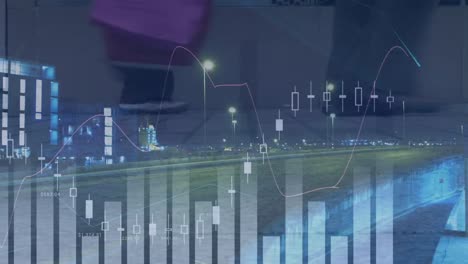 Animation-Der-Statistikverarbeitung-über-Fußgänger-Und-Stadtlandschaft