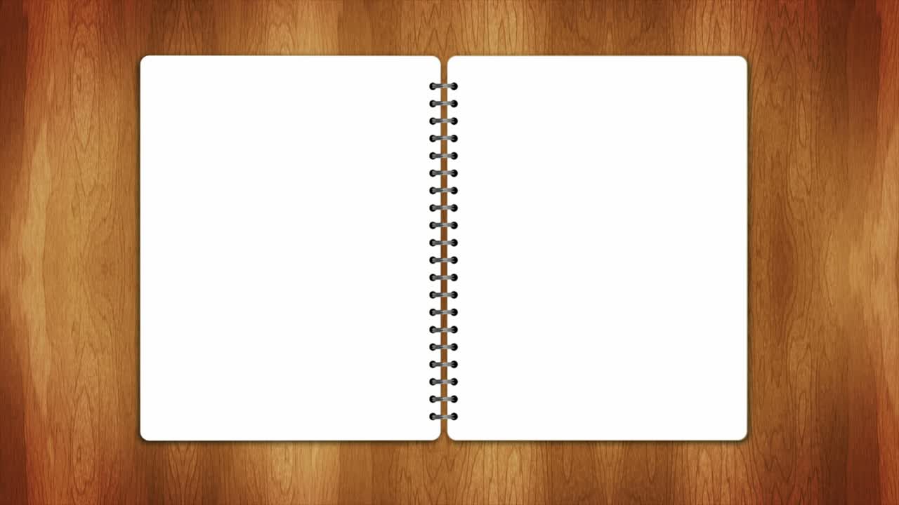 libro de páginas vacías, blanco abierto cerrado, bucle, 4k