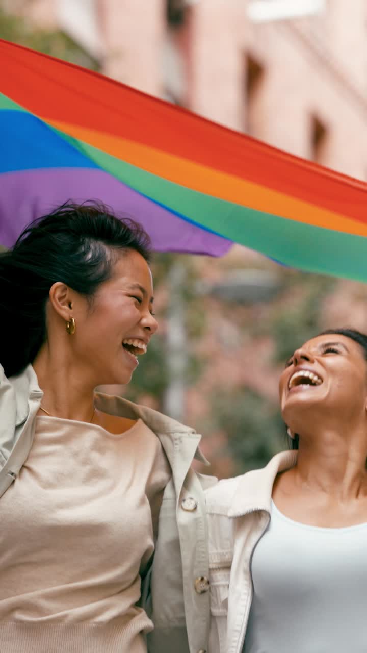 Celebrating Pride with Rainbow Flag