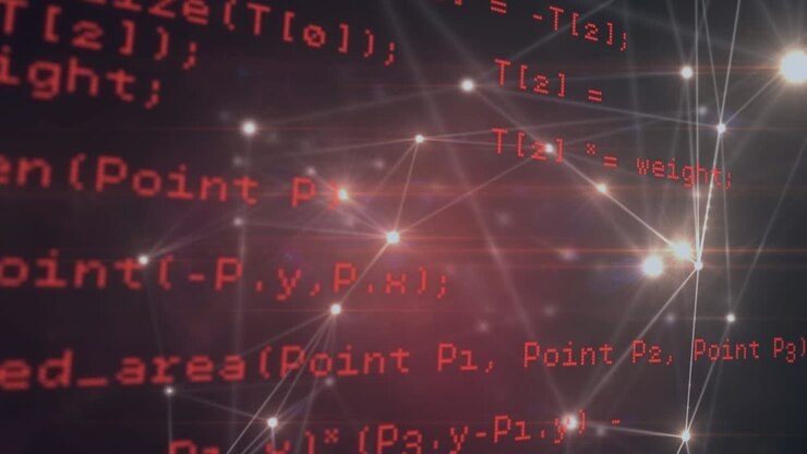 Animation of network of connections over data processing
