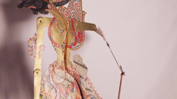 Wayang leather puppet performance, Indonesian traditional heritage, puppetry art