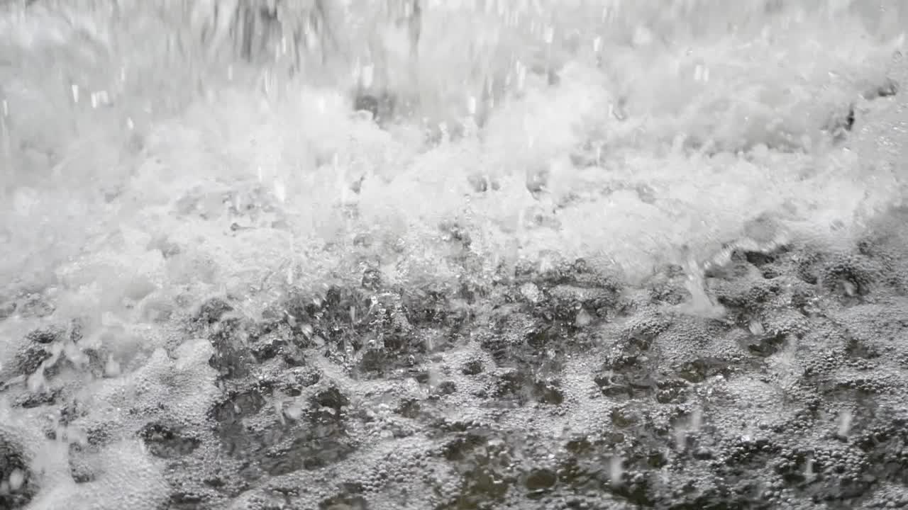 Heavy rain rains from the roof, dramatic weather