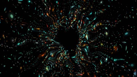 animación de fondo negro con formas en movimiento y borrosas