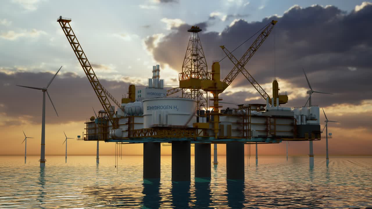 Offshore Hydrogen Production Platform with Wind Turbines
