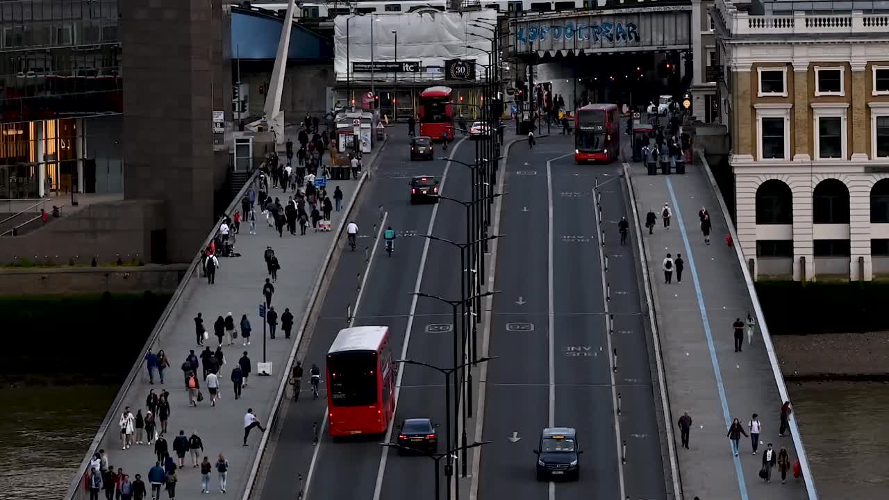 Lookdown over London Bridge, London, United Kingdom