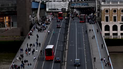lookdown over london bridge, london, united kingdom