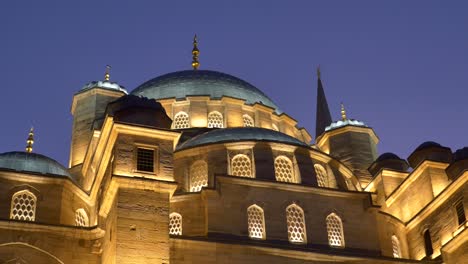 night view of an ottoman mosque