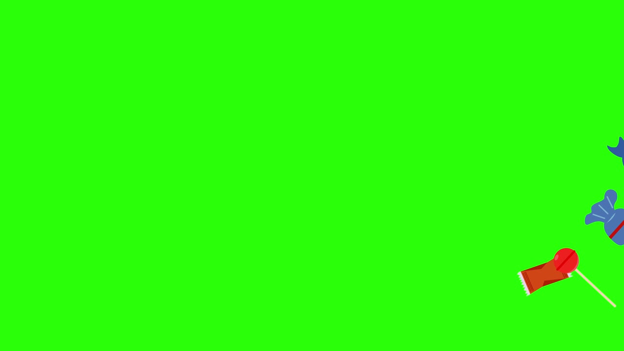 캔디 그룹 애니메이션, 그린 스크린 크로마 키, 그래픽 소스 요소