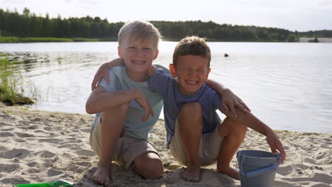 boys on the beach