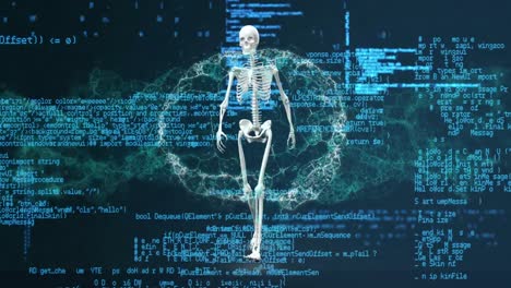 Animation-of-covid-19-cell-and-skeleton-over-data-processing