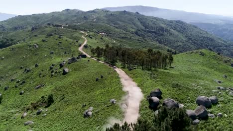 Adventure-extreme-off-road-4x4-rally-truck-speeding-down-a-mountain