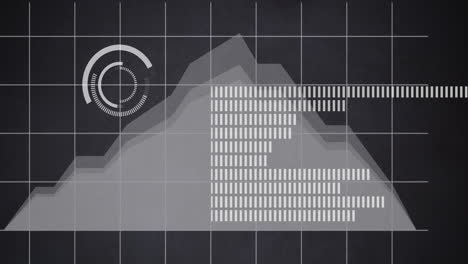 financial trend in a stacked area chart 4k