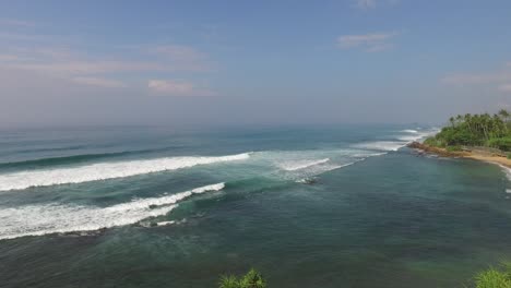 sea or ocean waves and blue sky