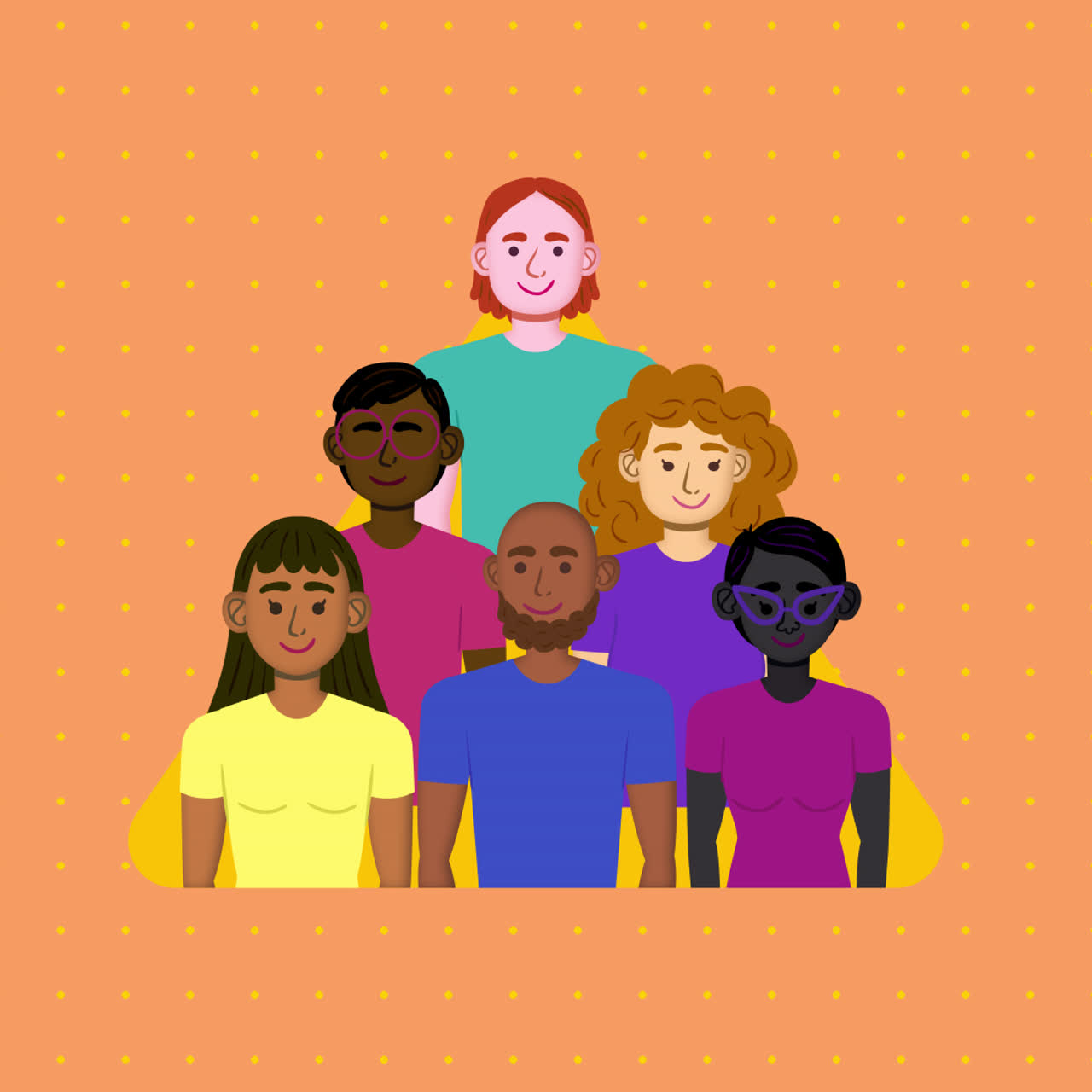 다양한 사람들의 그룹