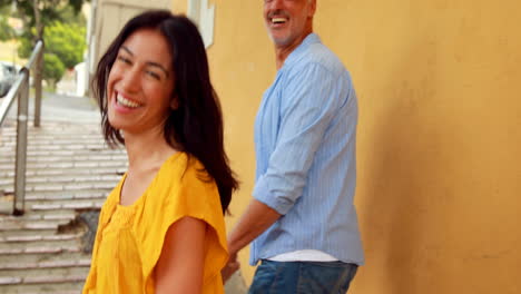 Smiling-couple-walking