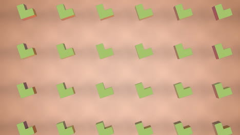 formas abstractas en movimiento en formación en fondo de crema
