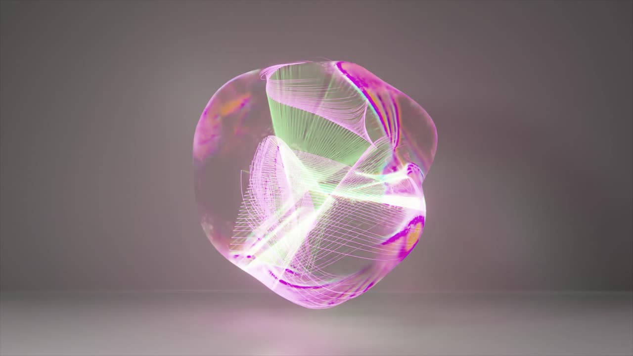 forma abstractamente brillante y iridescente