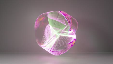 forma abstractamente brillante y iridescente