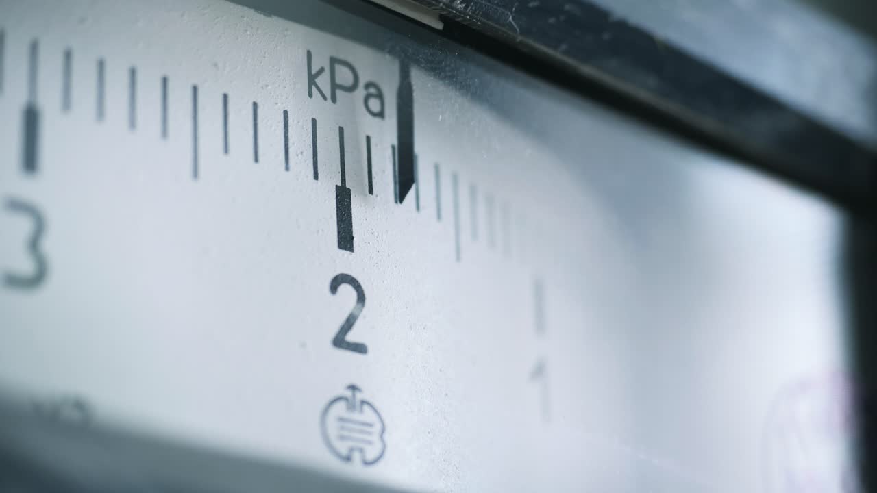 압력 측정기의 클로즈업