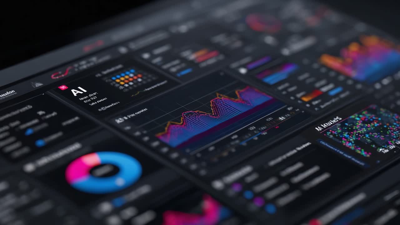 Analyzing AI Data Visualizations: A Deep Dive into Insights and Trends Through Dynamic Graphs, Charts, and Metrics in an Innovative Dashboard Interface