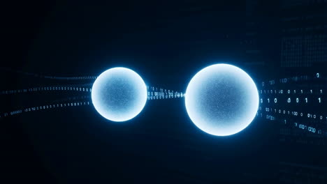 abstract digital data flow and quantum spheres
