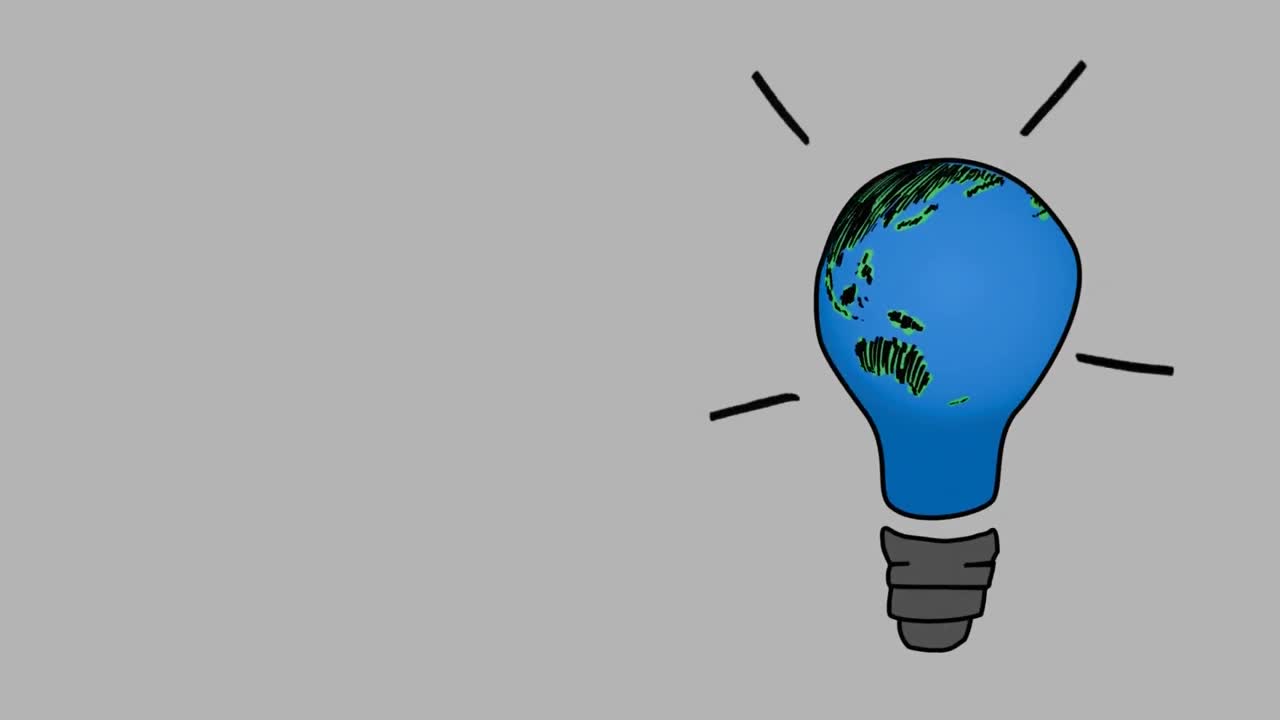 diseño de globo en una bombilla