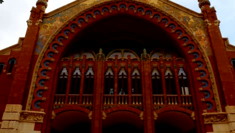 front view of the mercado de colon in valencia, spain