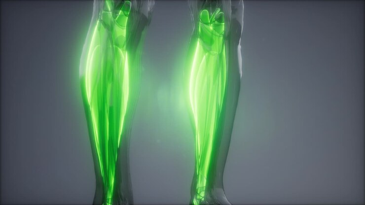 gastrocnemius- Visible muscle anatomy map