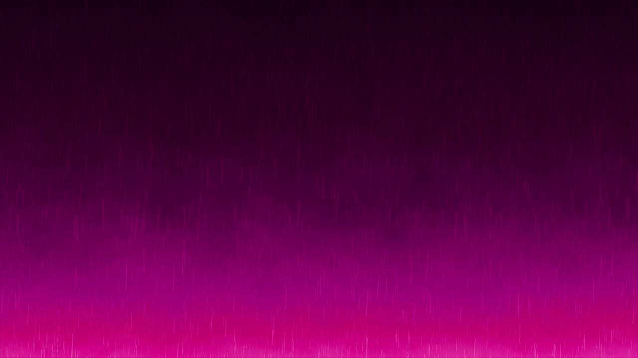Rainfall animation overlay background motion graphics storm seamless raindrops falling thunderstorm overlay visual effect gradient dark pink