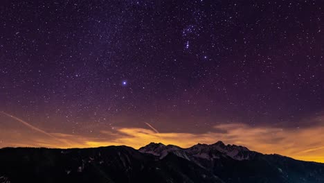 4k timelapse bolzano the alps south tyrol stars fixe