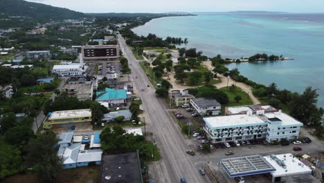 toma aérea del hermoso saipan
