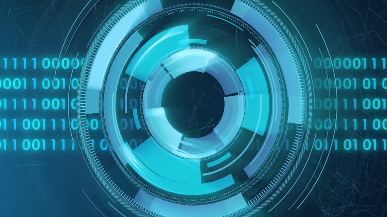 Animation of scope scanning with binary coding data processing