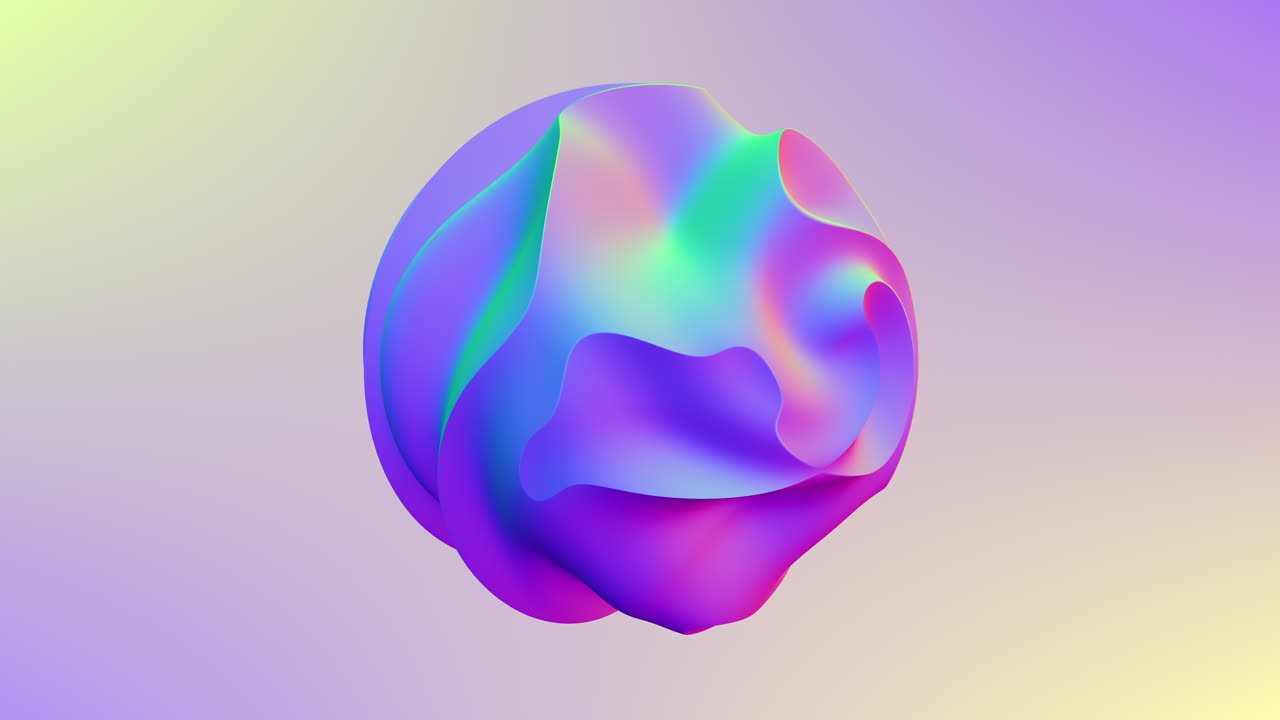 다채로운 다형 물체의 생동감 넘치는 복잡한 3d 렌더링