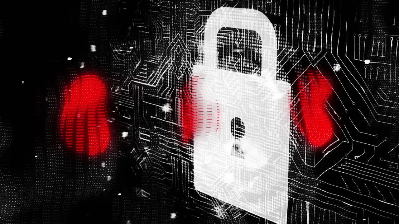 icono de candado de seguridad contra un fondo negro