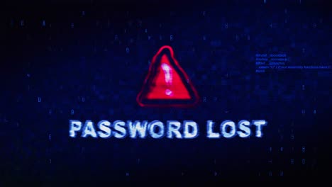 password lost error screen