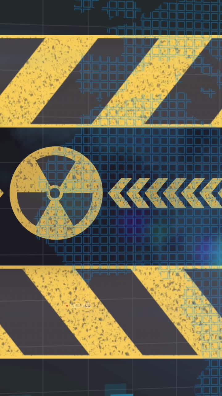 animación de la cinta de advertencia sobre el procesamiento de datos