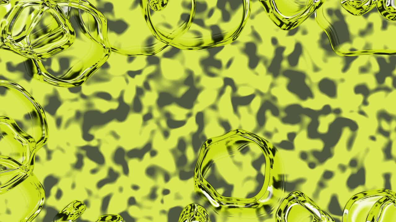 Loop di Sfondo Dinamico Astratto con Bolle di Liquido Verde