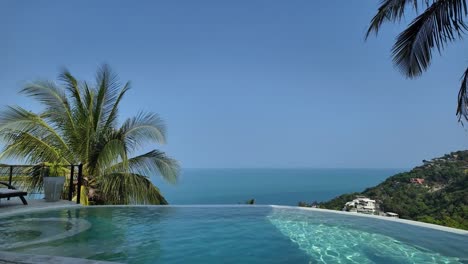 tropical infinity pool paradise in ko samui, thailand