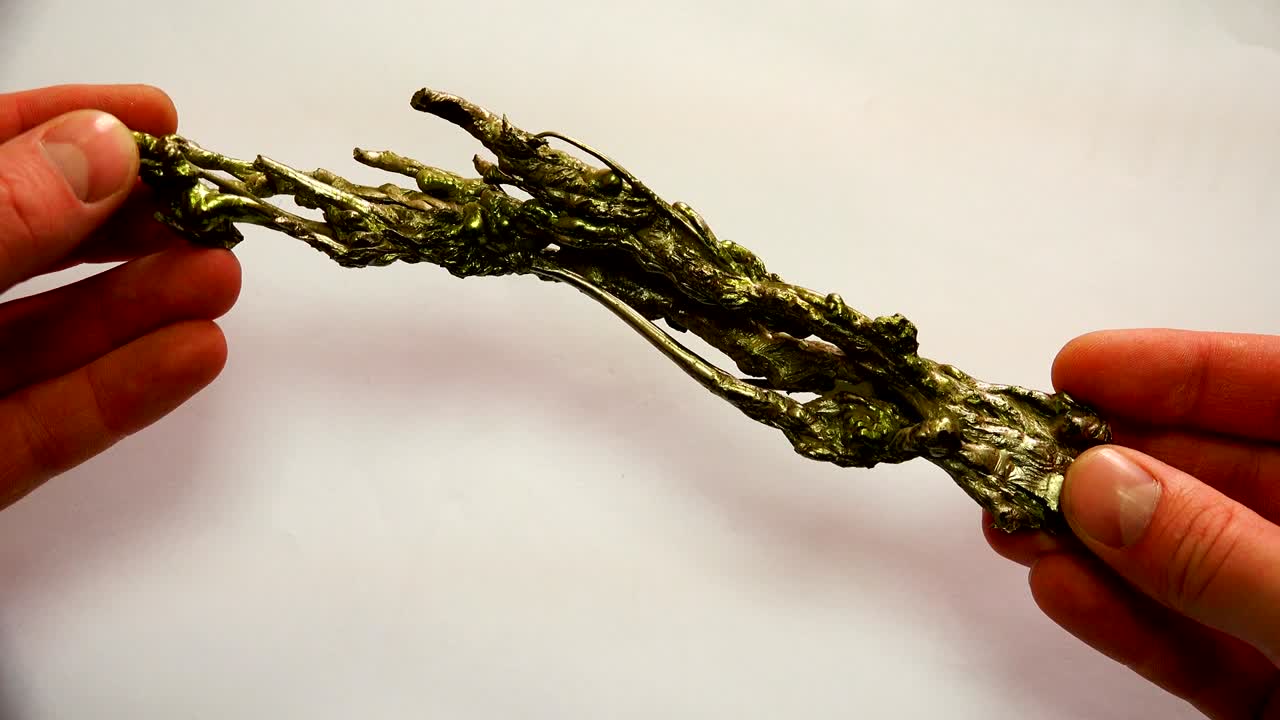 melted brown mica with smudges