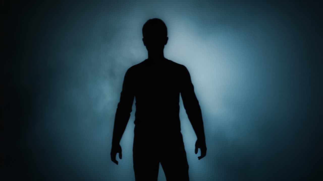 A Mysterious Silhouette Emerges from the Fog, Capturing the Essence of Intrigue and Suspense in an Enigmatic Setting, Perfect for Evoking Curiosity and Imagination