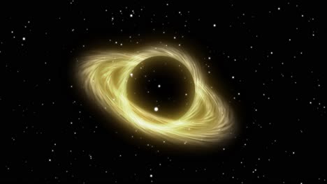 flyging towards huge black hole while stars are passing by