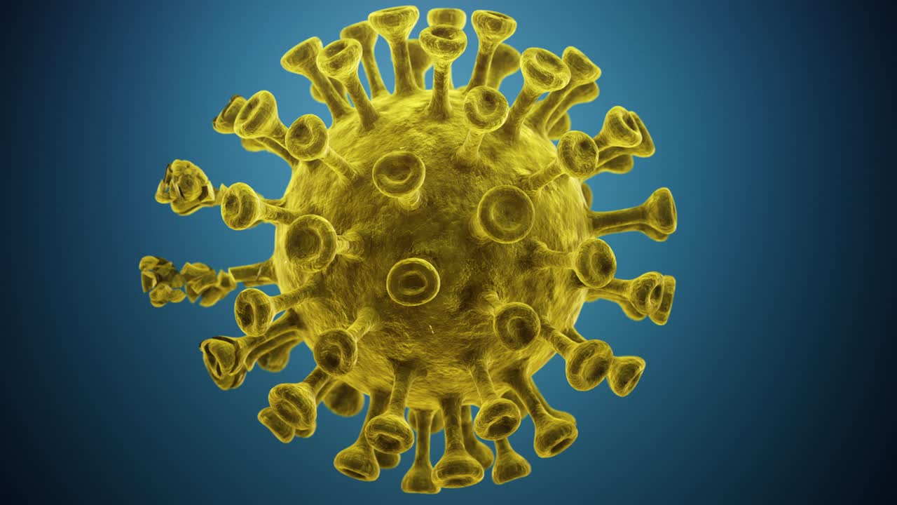 Animazione in loop del concetto di coronavirus Covid-19 per sfondo