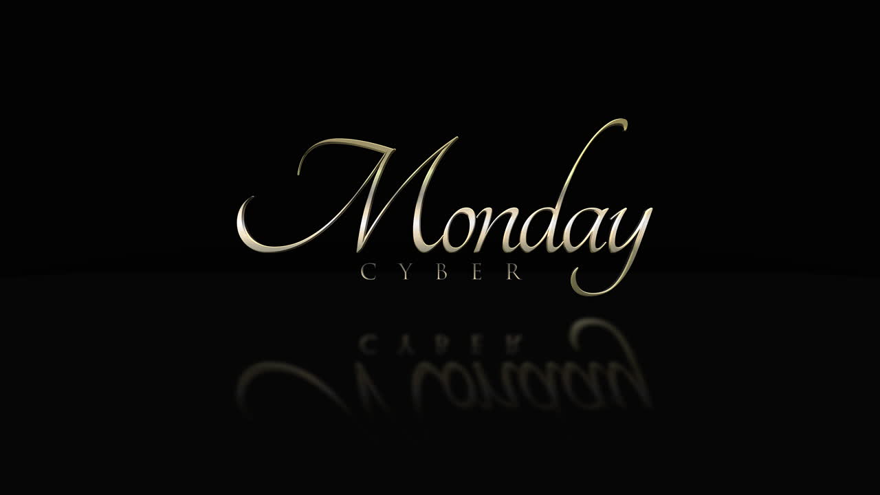 Elegance Cyber Monday text on black gradient 4