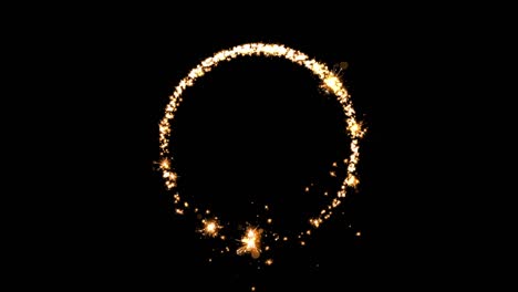 partículas doradas chispas brillantes estrellas brillantes polvo bokeh brillo premios círculo de polvo resumen sobre fondo negro.