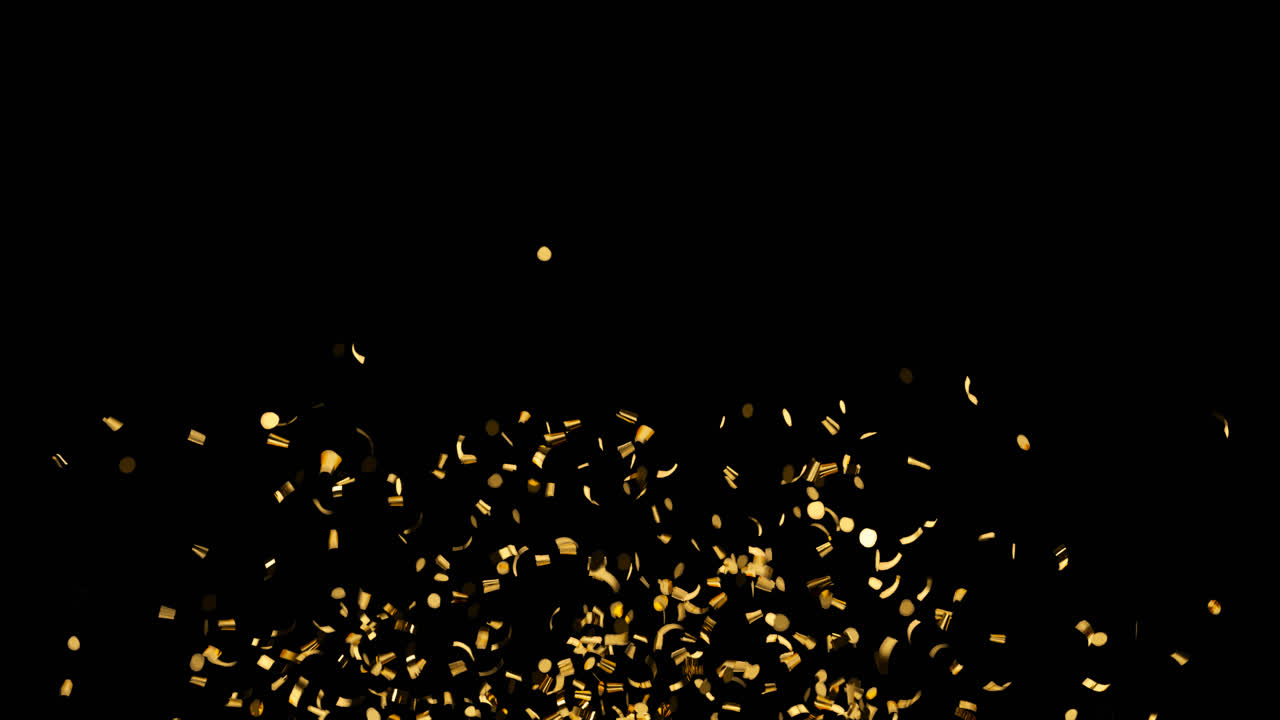 confeti dorado con canal alfa