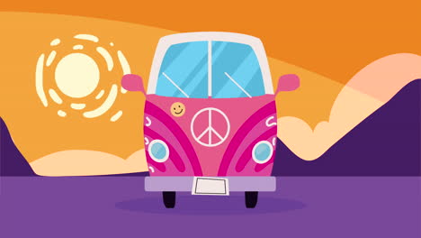 hippie van vehicle animation