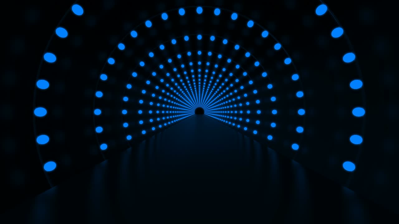 túnel de fondo brillante con bucle azul